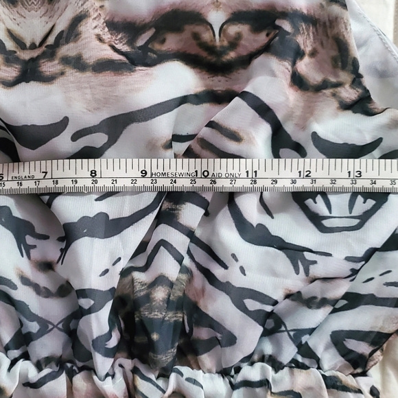 Stylish High Low Zebra Print Dress - Picture 3 of 12